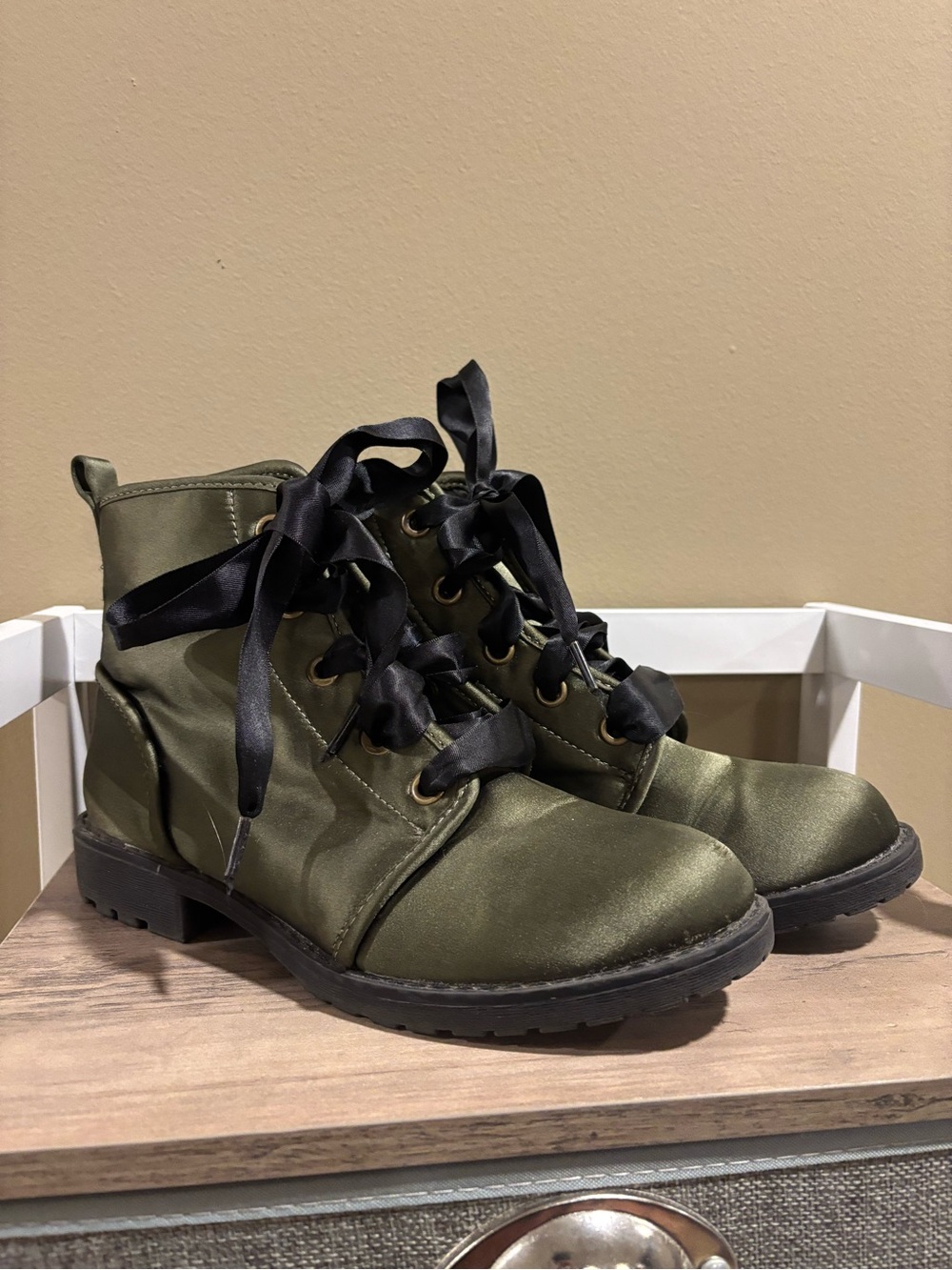 Green Silky Boots